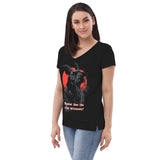 Black Phillip "Live Deliciously" Women’s v-neck t-shirt