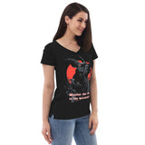 Black Phillip "Live Deliciously" Women’s v-neck t-shirt