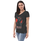 Black Phillip "Live Deliciously" Women’s v-neck t-shirt