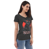 Black Phillip "Live Deliciously" Women’s v-neck t-shirt