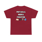 Physical Media Forever Unisex T-Shirt | Vinyl · Disc · Film · Book Collector Tee
