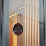 HereticCircle.com Round Vinyl Sticker — Gothic Skeleton Heart Design