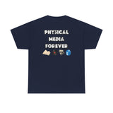 Physical Media Forever Unisex T-Shirt | Vinyl · Disc · Film · Book Collector Tee