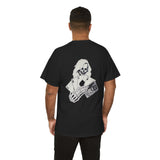Samhain Initium Gothic Skull Tee — Grim Reaper Cards Halloween T‑Shirt