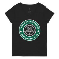 Black Coffee  Women’s v-neck t-shirt